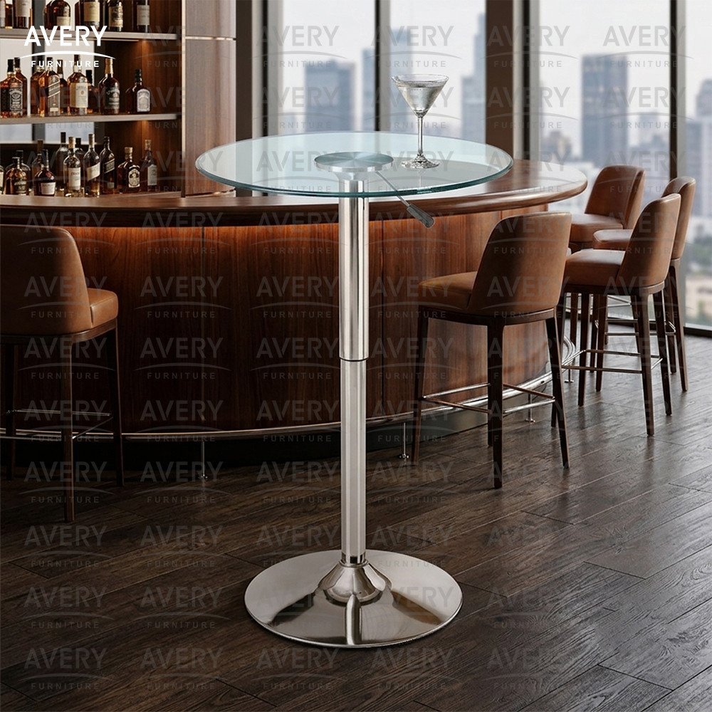 Avery - TBCA WINTON - Bar Table / Meja Bar / Meja Cafe Teras / Meja Kopi Kaca