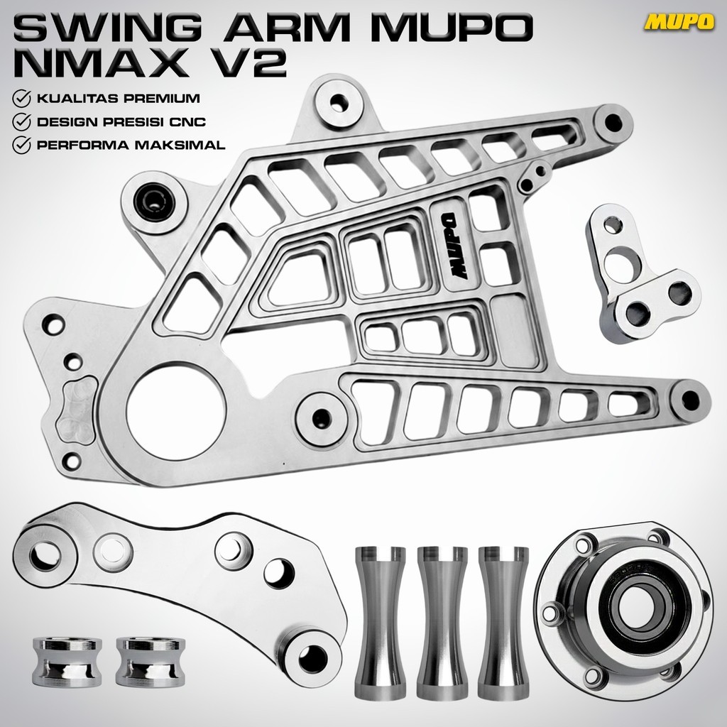 Arm MUPO Billet CNC G5055 Yamaha NMAX New V2 NMAX Turbo Neo Aerox 155 Connected Lexi 125 Swingarm Cu