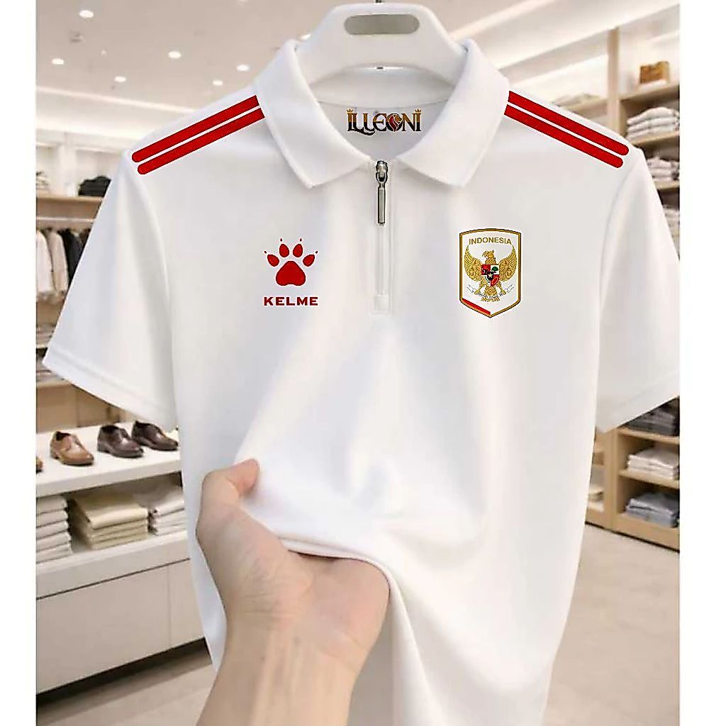 POLO Half Zipper Timnas Indonesia | PoloShirt Timnas Indonesia | Polo Indonesia 2026