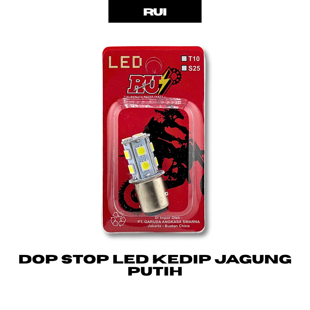 DOP STOP LED KEDIP JAGUNG PUTIH