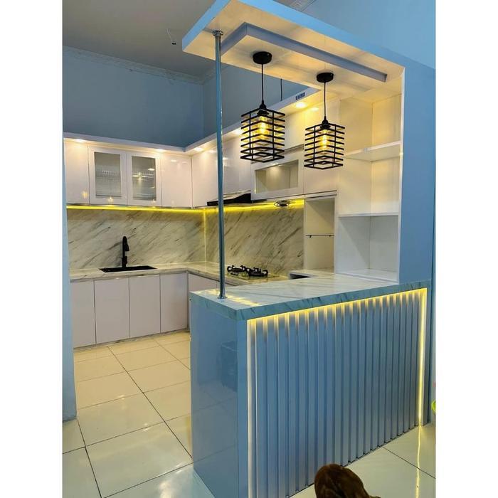 KITCHEN SET MINIMALIS , KITCHEN SET DAPUR MINIMALIS , KITCHEN SET ISLAND ,  MEJA MINIBAR KITCHEN SET