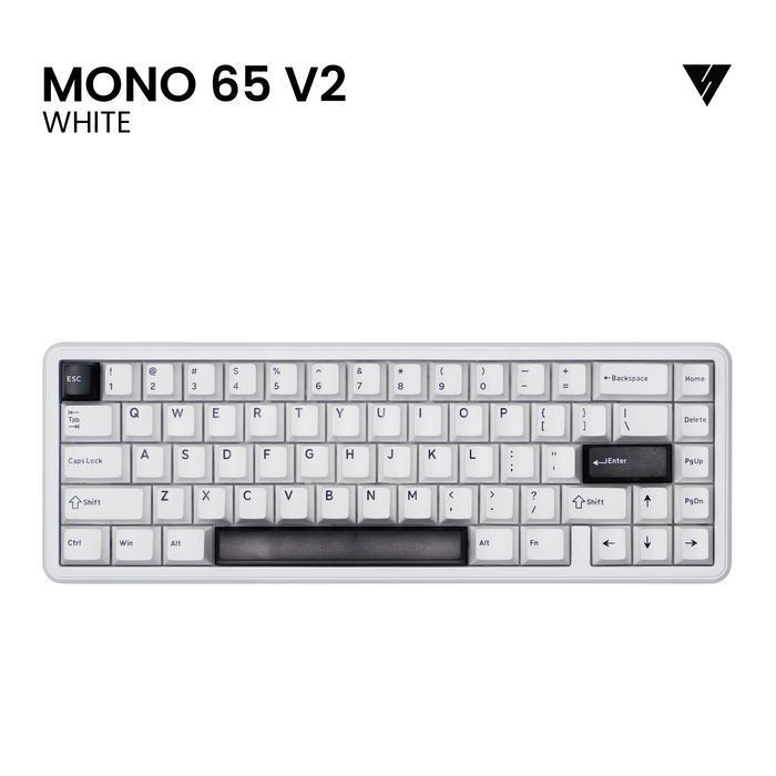 VORTEXSERIES MONO V2 SERIES WIRED GASKET MOUNT MECHANICAL KEYBOARD HOTSWAPPABLE MONO 65 -WHITE