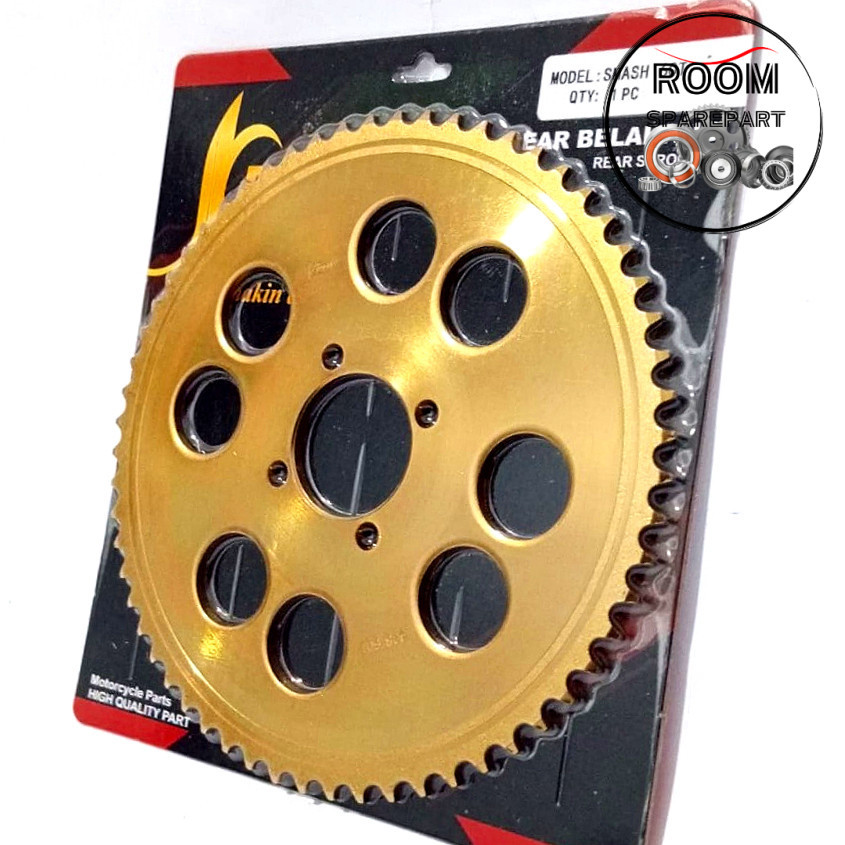 GEAR BELAKANG SMASH 60T GIR SPROCKET KEIJI GOLD