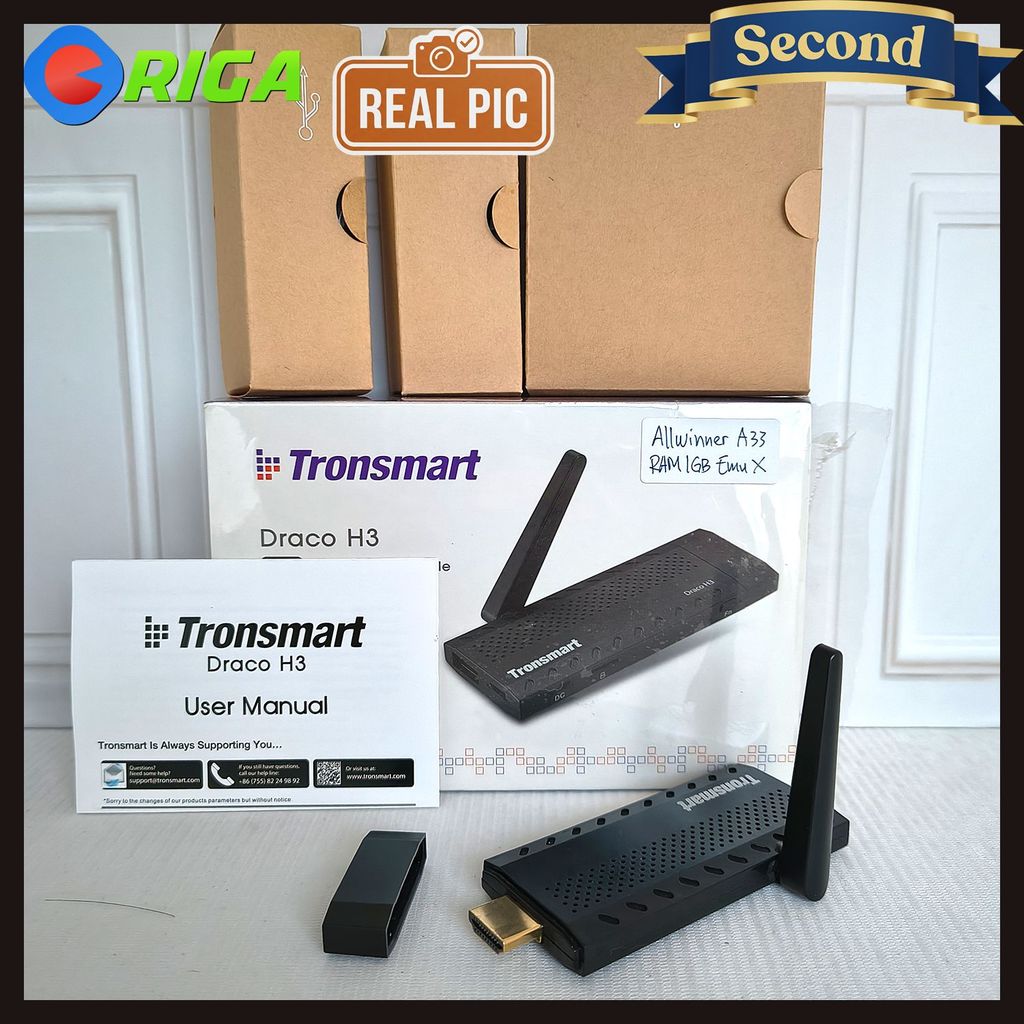 Android TV Stick Tronsmart Draco H3 RAM 1GB ROM 8GB Allwinner H3 - Bekas Mulus 90% Fullset