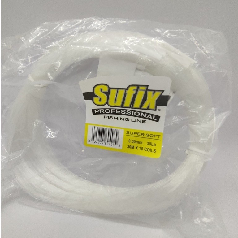 SENAR SUFIX / NYLON / NILON SUPER SOFT WHITE PUTIH / BLUE BIRU SIZE NO. 6LB, 8, 10, 12, 15, 20, 25, 