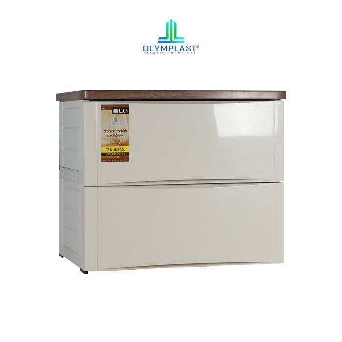 Olymplast Drawer Cabinet Tempat Penyimpanan ODC 02 M - Cokelat Muda