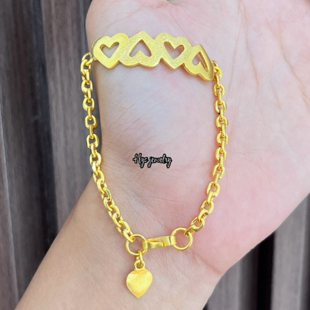 Gelang rantai love koin 91
