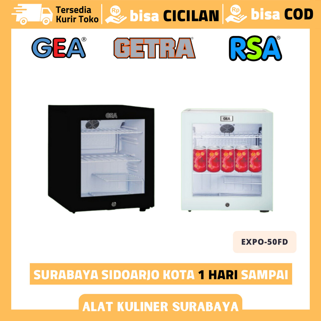 Showcase Cooler GEA EXPO-50FD Kulkas Pendingin Minuman Mini Bar EXPO 50 Garansi Resmi