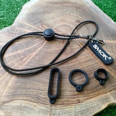 BIG SALE tali gantung lanyard pods fullblack elastis lanyard pod varian terbaru penampilan keren - s