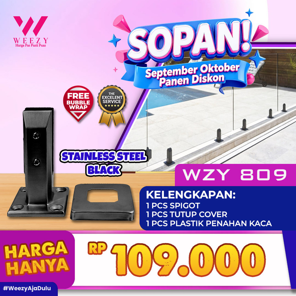 SPIGOT TERMURAH - SPIGOT KACA Weezy 809