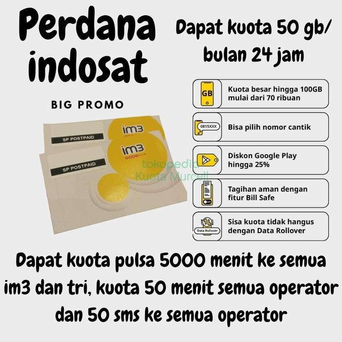 Ready Perdana Internet Murah Indosat 150GB 3 Bulan