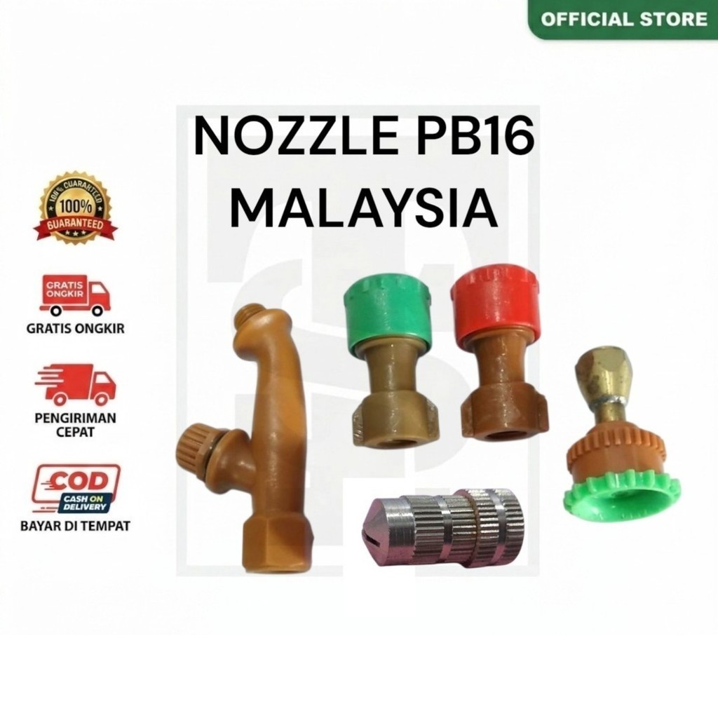 Spuyer drat 10mm Tangki sprayer PB16 Malaysia Sambungan bengkok cabang Twin Elbow Nozzle nosel nozel