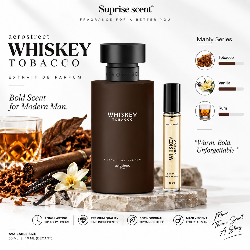 Aerostreet Parfum Manly Whiskey Aroma Vanilla Rum - Extrait De Parfum Decant tester 35ml