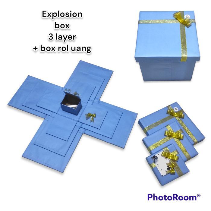 Kesya Handmade | explosion box 3 layer box saja box kejutan hadiah kekinian suprise boxexplosion box