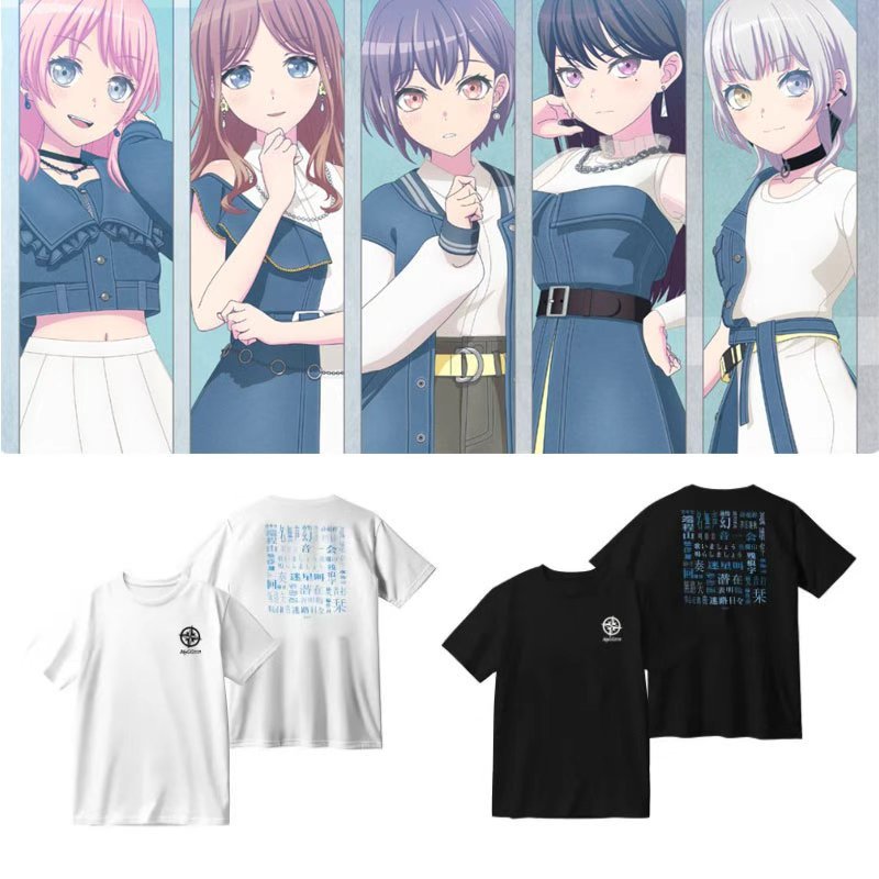 BanG Dream Kaos oblong lengan pendek Fashion Fes MyGO, atasan serupa merchandise lagu San Zi Jing