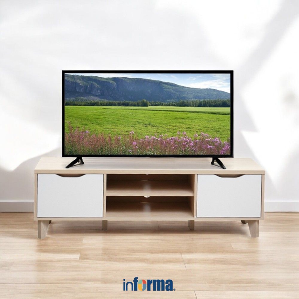 Informa Nordic Rak TV - Putih/Oak Cabinet TV Stand Meja TV Lemari TV