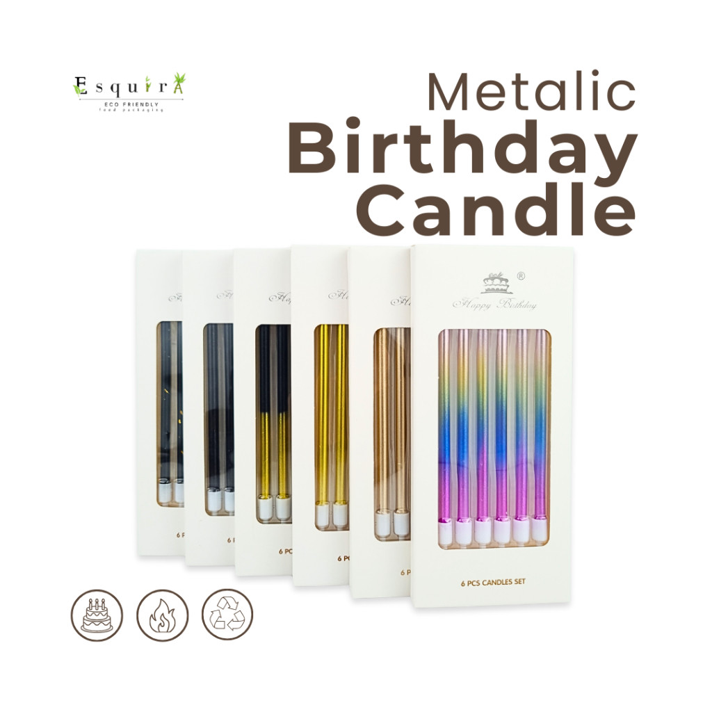 (HEGO)Metalic Brithday Candles / Lilin Ulang Tahun ZSL-23
