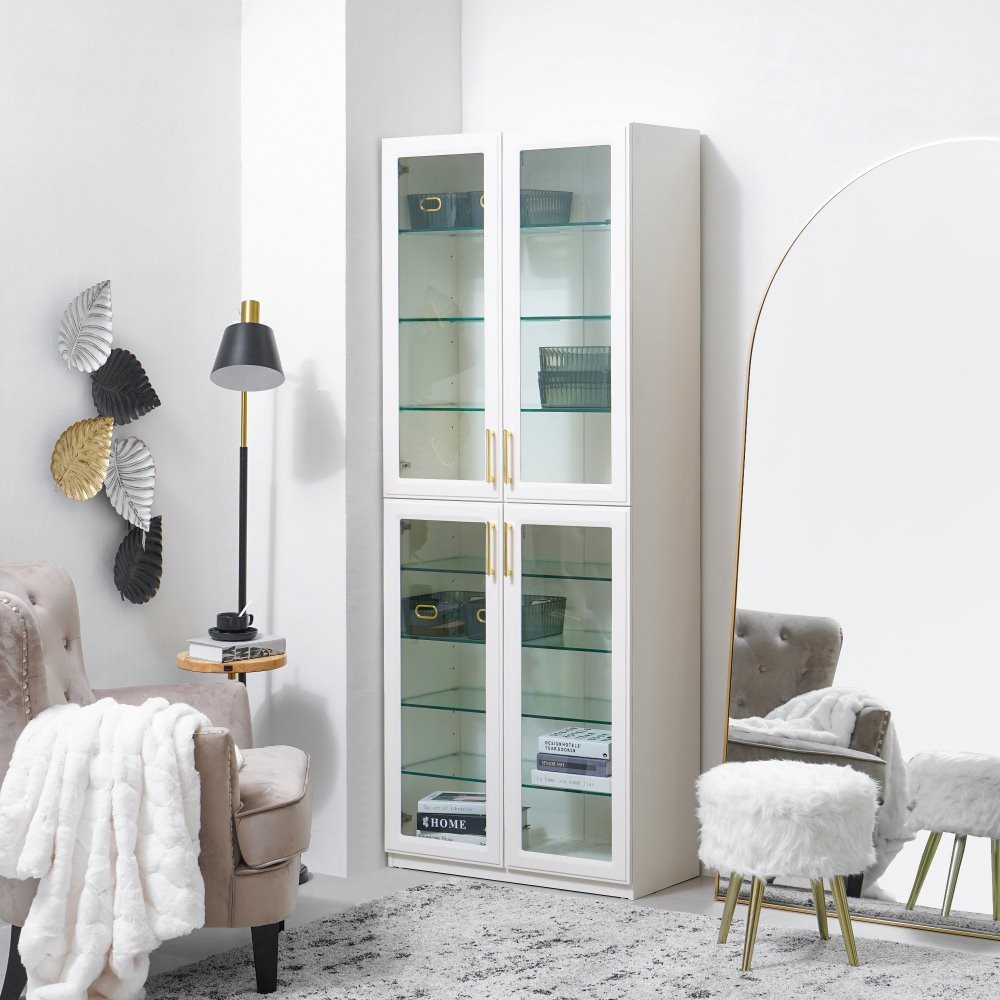 Informa Igniz Lemari Pajang Pintu Kaca - Putih Display Cabinet Kabinet Koleksi Pajangan Furniture In