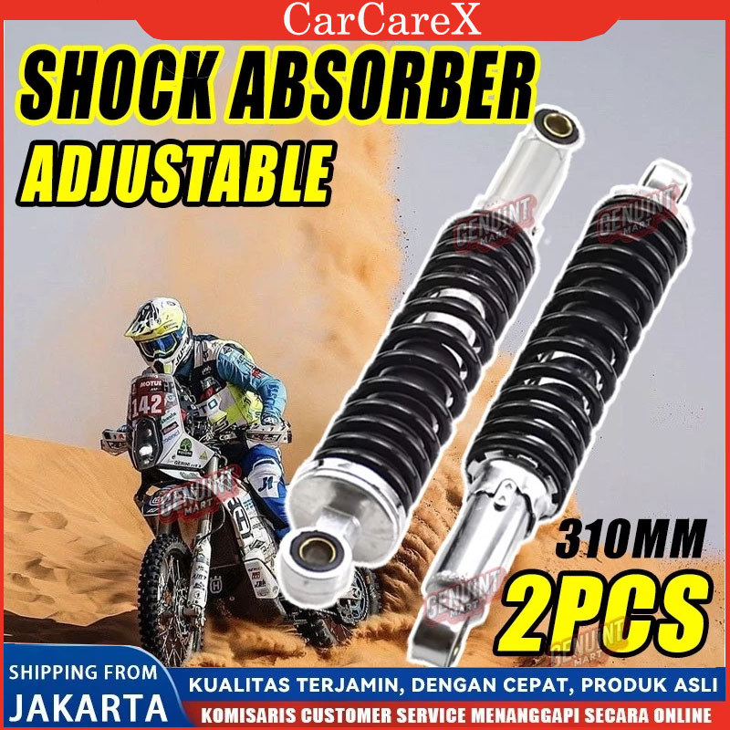 2 Buah Shock Belakang Wave, Shockbreaker Kualitas Tinggi untuk Motor - Cocok untuk Semua Jenis Motor
