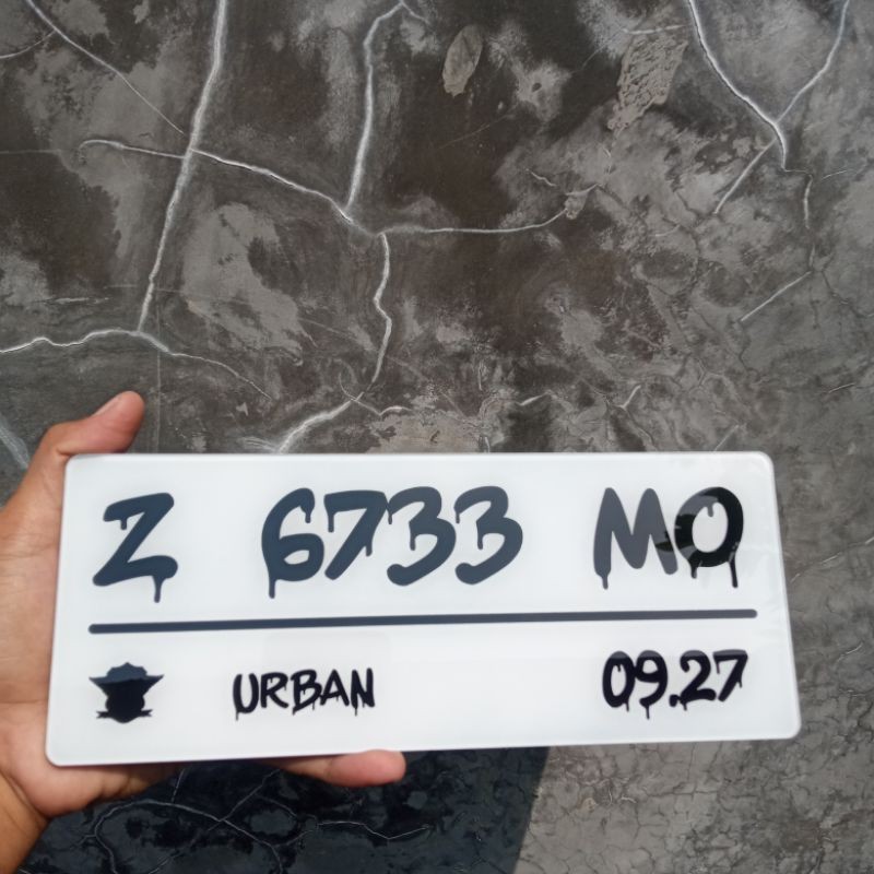 PLAT NOMOR MOTOR AKRILIK FREE CUSTOM REQUEST NAMA