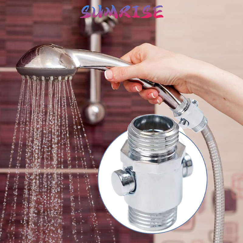 Switch On-Off Shower Stop Valve Satu Klik Kran Air Cepat Beralih Sambungan Selang Hand Shower yang A