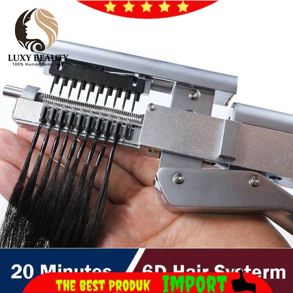 PROMO 6D-1 Hair Extensions Machine Tools Extensions Human Hair 6D Seamless Natural Hair Extension Ha