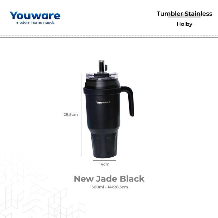 Graha Home Store Youware - Holby Stainless Stylist Tumbler 1500 (ml) Hot and Cold BPA FREE / Botol M
