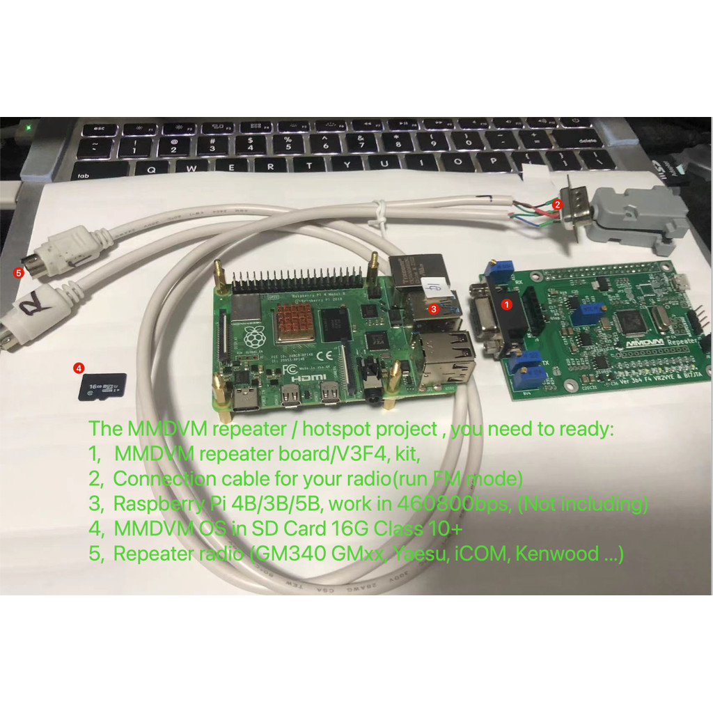 MMDVM Repeater V3 for FTM-100D FTM-350 FTM-400D FTM-500D DMR YSF C4FM DSTAR P25 NXDN POCSAG