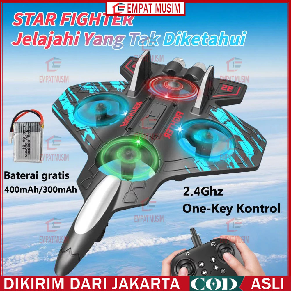 Jojotoy Mainan Pesawat Terbang Remote Control Led Pesawat Glider Airplane Foam SU35 Pesawat Mainan P