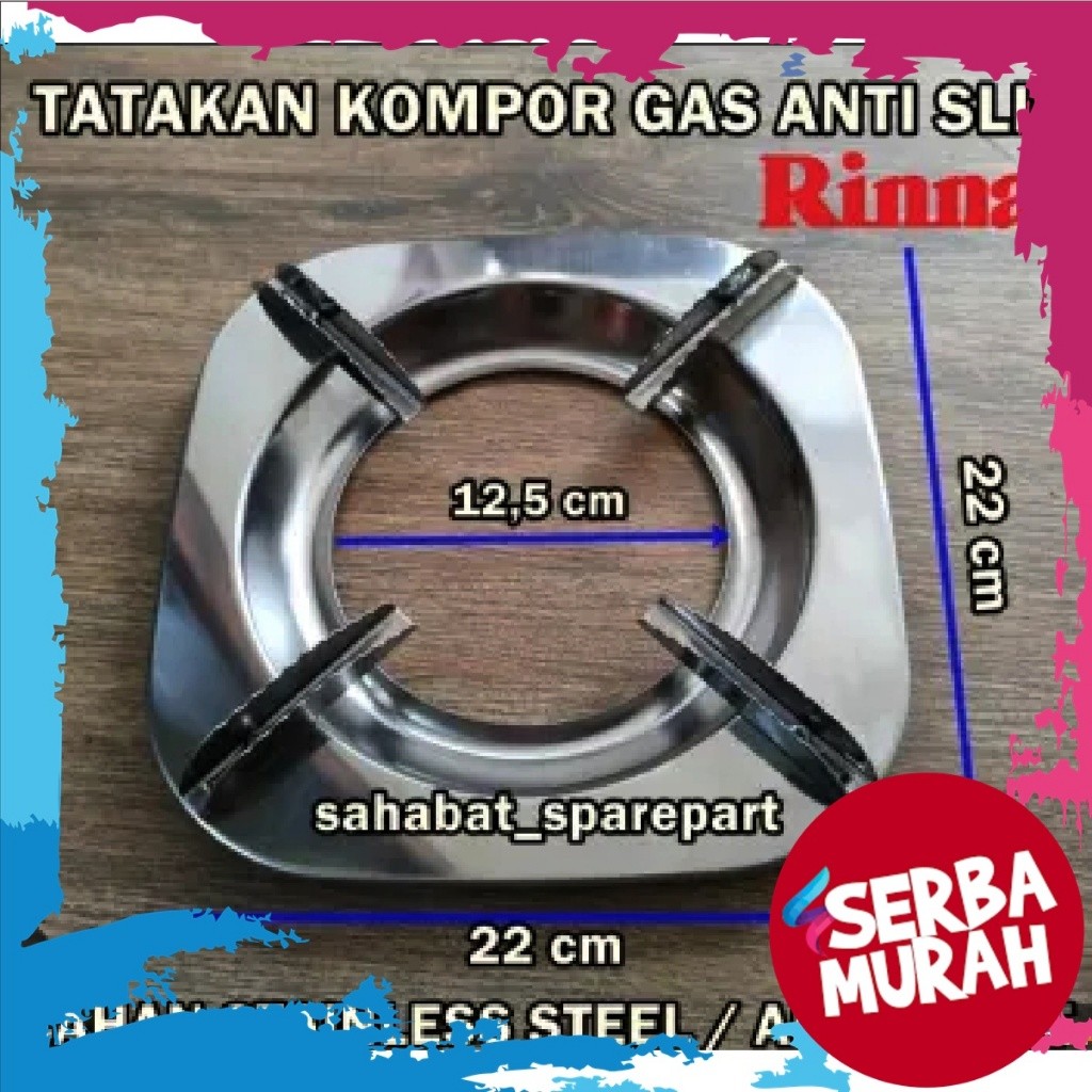 Tatakan Kompor Rinnai Kaki 4 / Kaki 6 Stainless