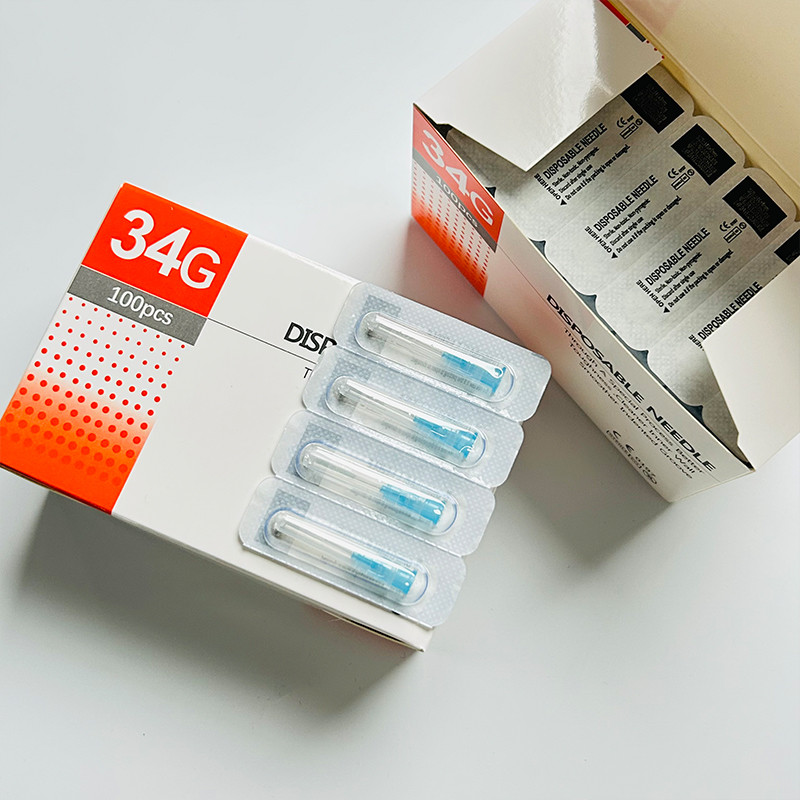 New Packaging 34g 8mm Beauty Disposable Syringe Filler Safety 34G Needle