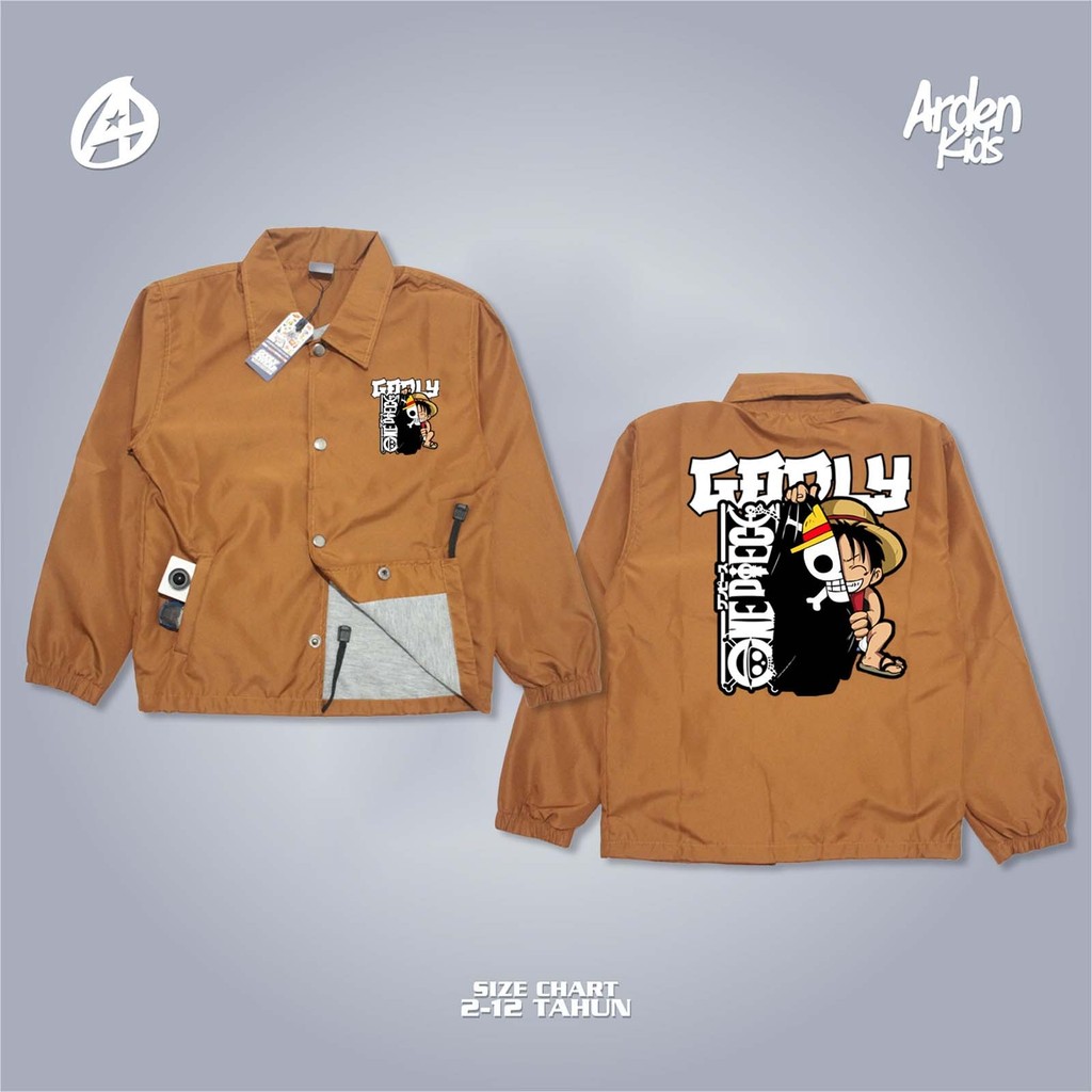 Jacket Anak Coach usia 1-12 Tahun bahan Parasut / Atasan Anak Laki laki / Jacket Anak Coach