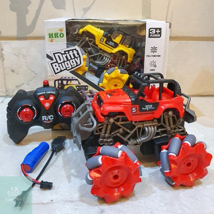 Mainan RC Remote Control Jeep Drift Buggy Spinning Truck Charge 2446A - RC Drift Buggy 2446A