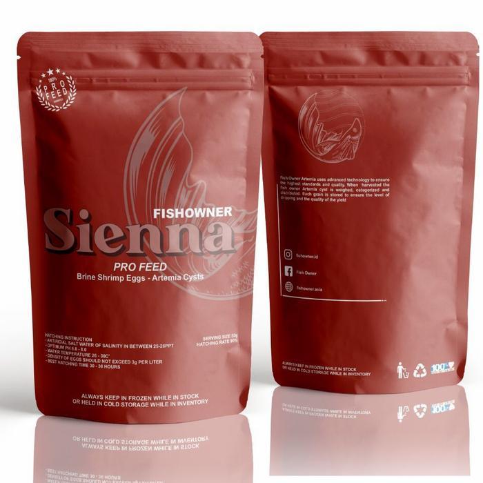 (Mitra ID.Store) ARTEMIA SIENNA BY FISHOWNER 50G BIG RED - ARTEMIA TETAS