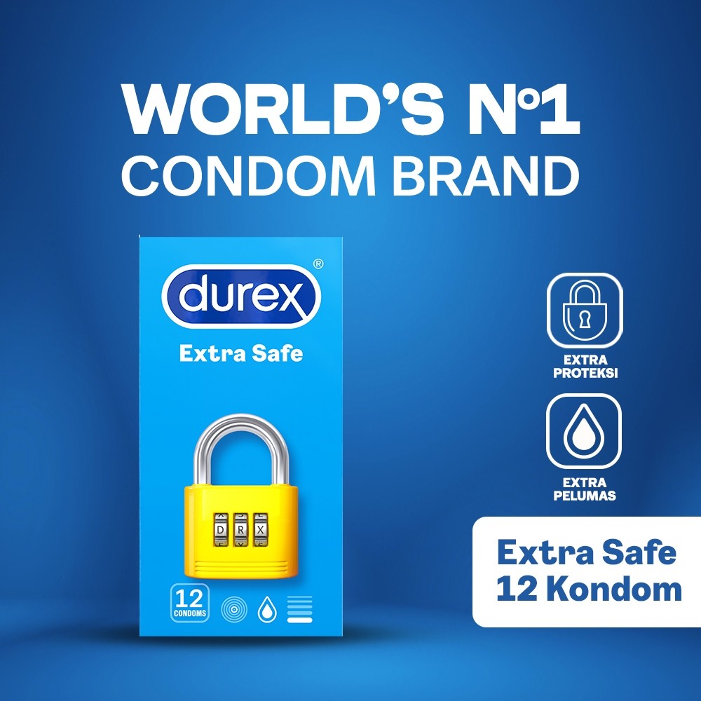 Durex Extra Safe Kondom Tebal Pria Lebih Aman 12s - Condom