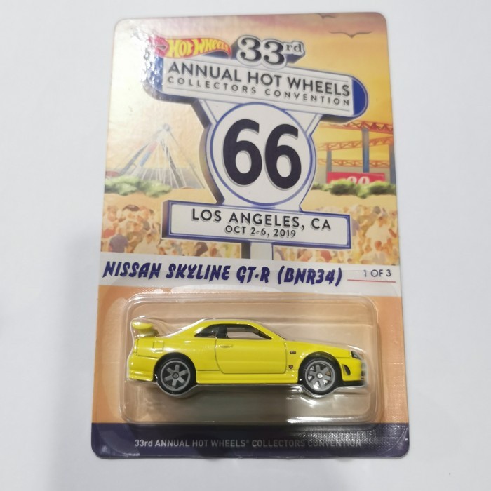 Hot Wheels Nissan Skyline GT-R R34 BNR34 kuning convention hotwheels