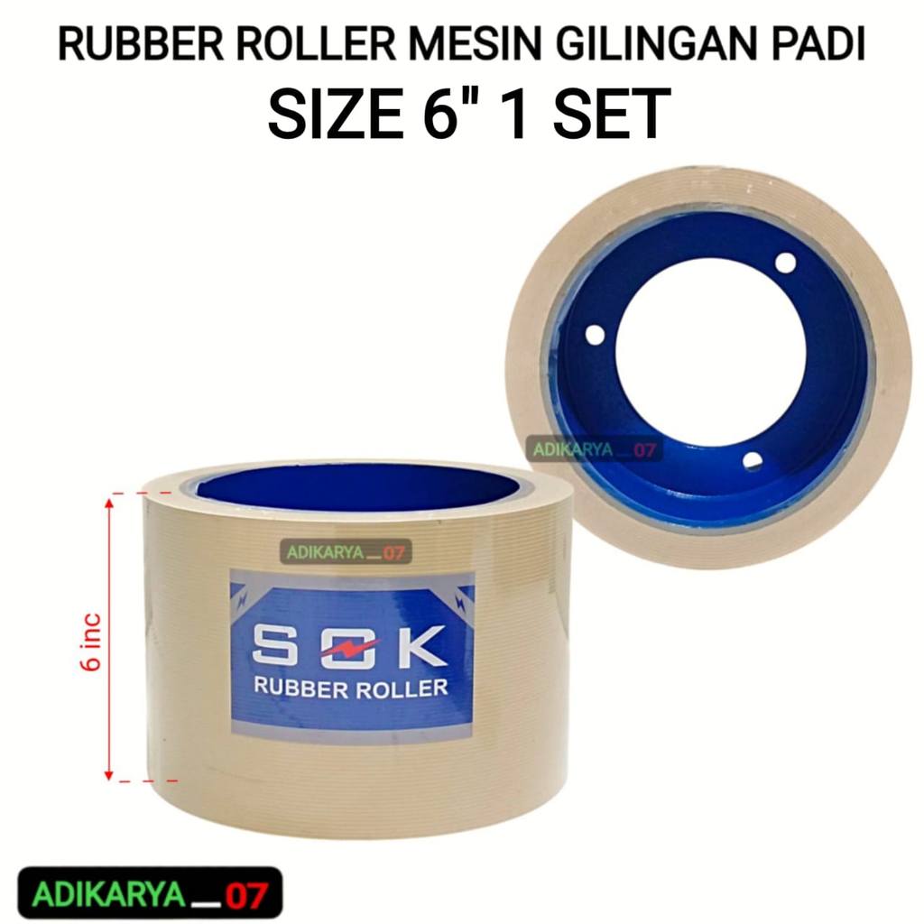 Rubber Roll Padi 6” Rick Huller Roll 6” Roll Pecah Kulit 6” Roll Penggilingan Padi 6”