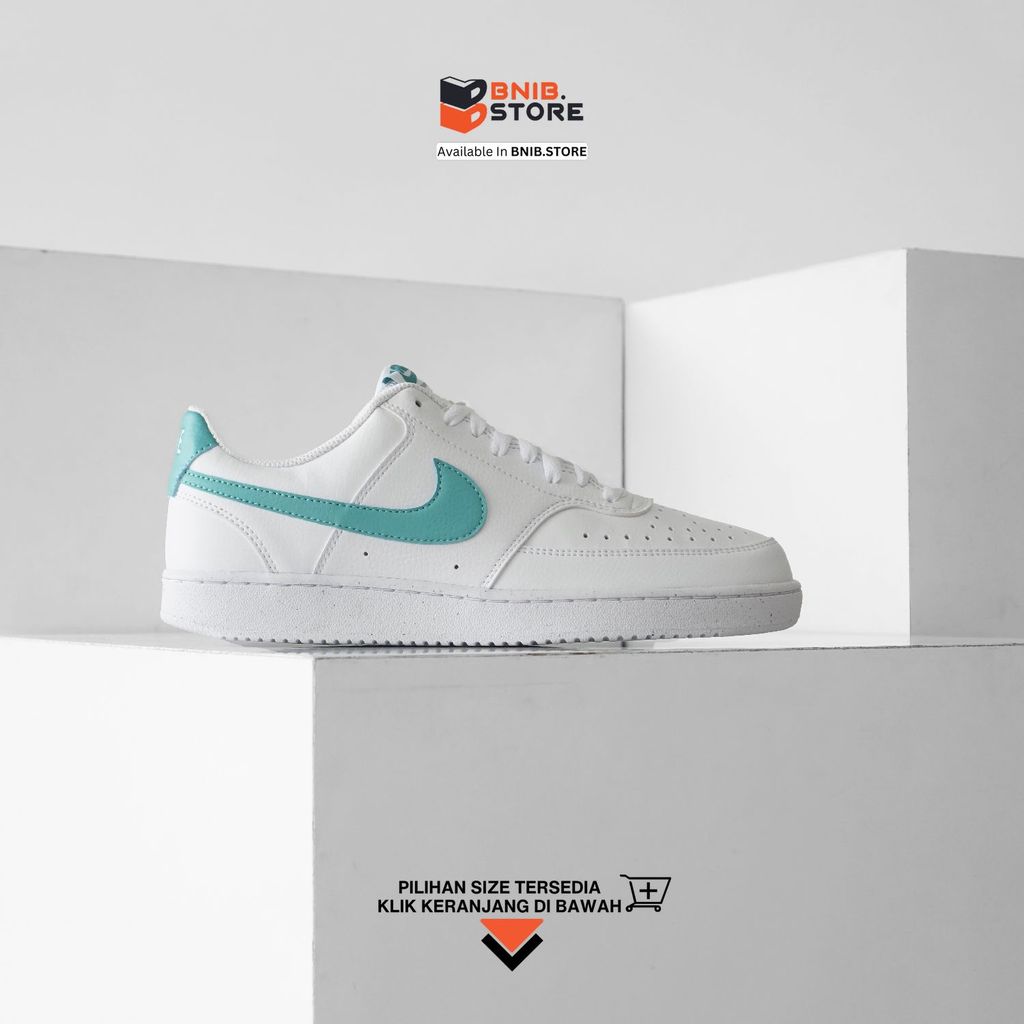 Sepatu Sneakers N I K E Court Vision Low NN White Clear Jade Original