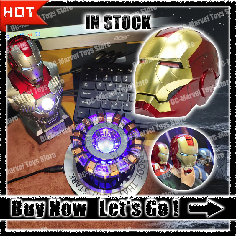 Iron Man 1:1 Helmet Mk5 Mk50 Avengers War Machine Cosplay Electric Open Close English Voice Remote C