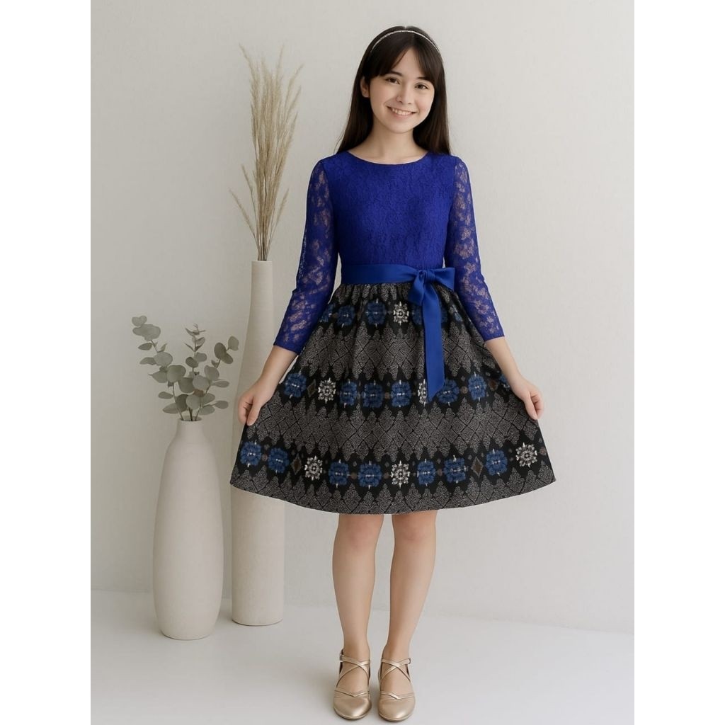 Dress Batik Remaja Edisi Natal Dress Kebaya Brukat Anak Remaja Cantik Naishila Rx
