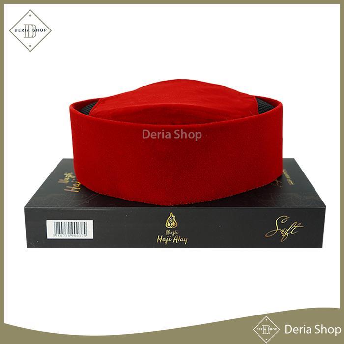 Songkok SUSUN HAJI ALAY Tinggi 8 9 10 Peci Sholat Bludru Ukuran Anak Laki Pria Warna Hitam Maroon Me