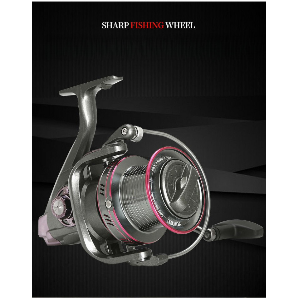 Fishing De Lai YO12000Metal Slant Mouth Long Casting Reel Fishing Reel Fishing Line Reel Anchor Rod 