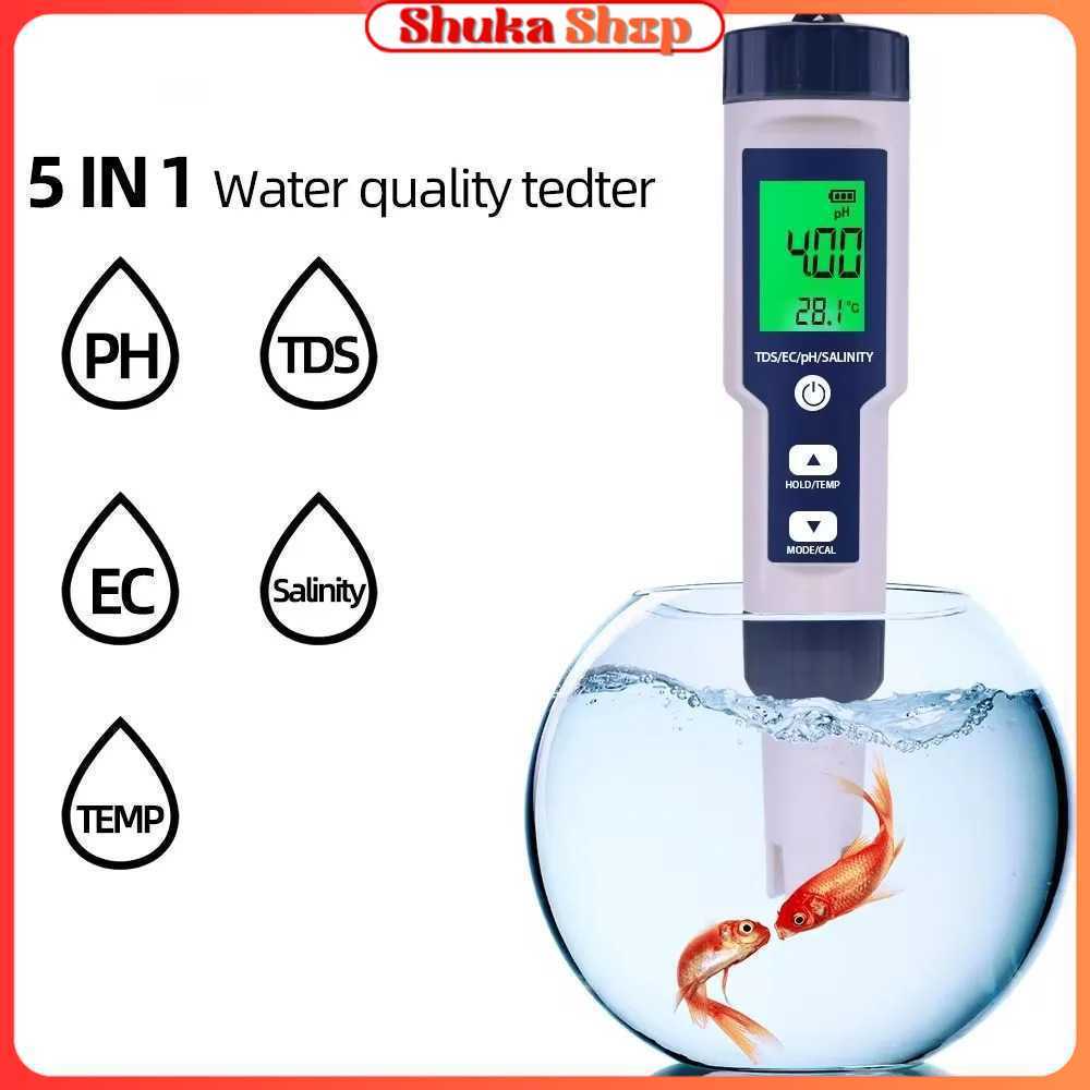 Alat Ukur Kualitas Air Digital 5in1 PH TDS EC Meter Pen - J51