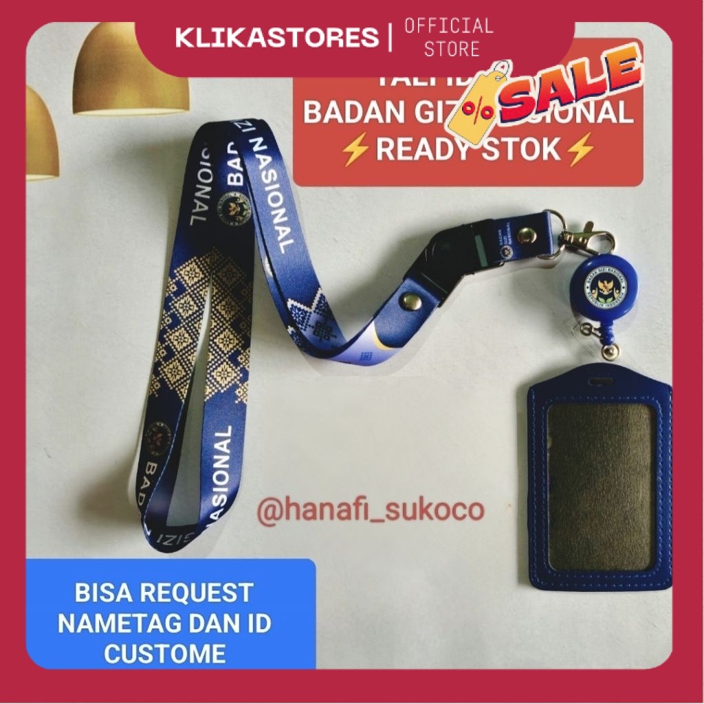 BGN Lanyard Badan Gizi Nasional tali id card BGN [READY STOK] satuan HSDB