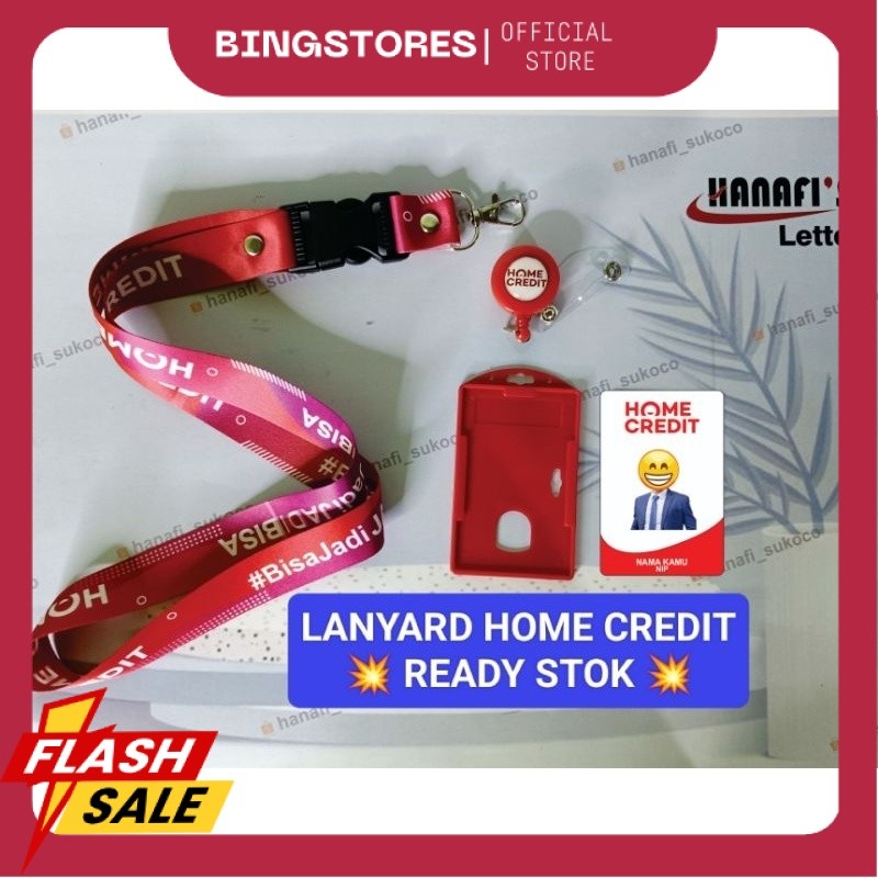 Homecredit home kredit Tali id card home credit TERBARU [READY STOK] Lanyard printing satuan HSDB