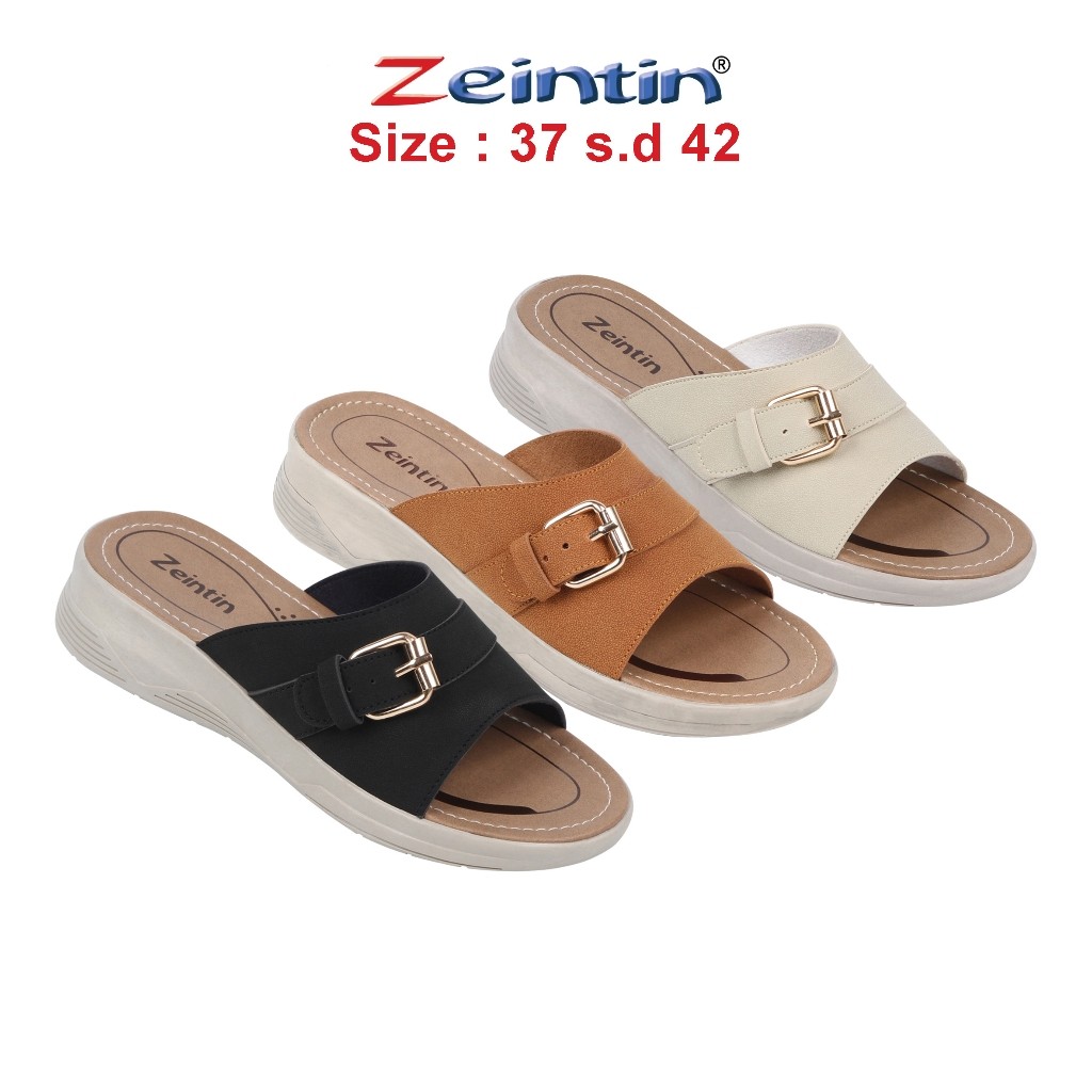 TERLARIS Zeintin - Sandal Wanita Zeintin Sendal Selop Wanita Sintetis Kausal Sandal Zeintin HP