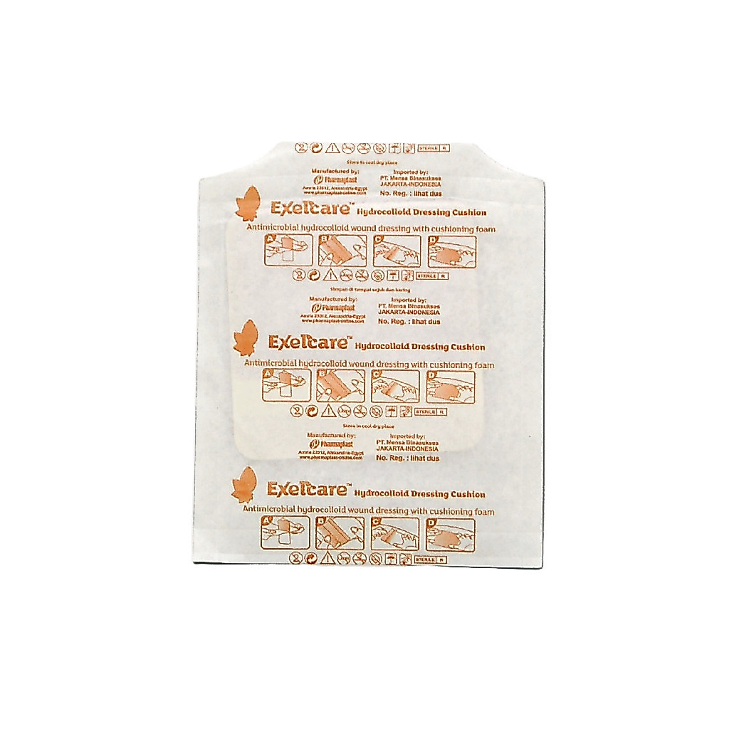 Exelcare Hydrocolloid Dressing Cushion 10x10cm Satuan 1 pc - Wound Dressing (SEMARANG)