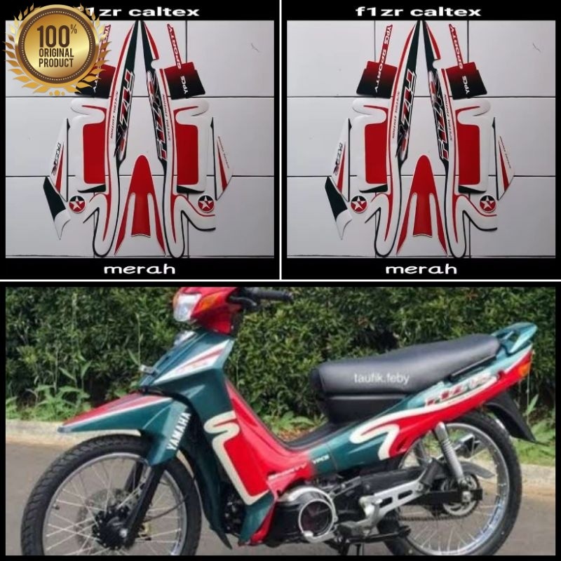 (ORI) STIKER STRIPING LIS    BODY MOTOR YAMAHA F1ZR FIZR CALTEX MERAH gread original