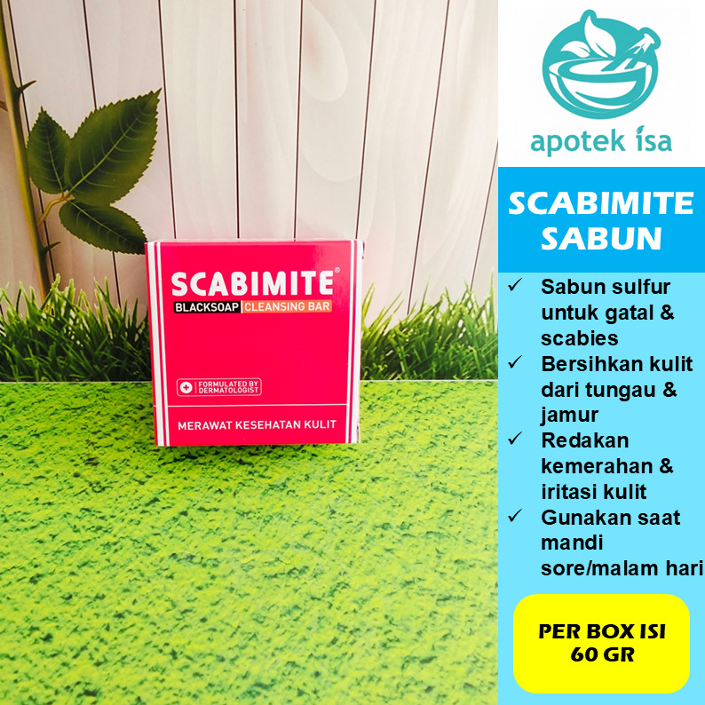 SCABIMITE BLACK SOAP 60 GRAM SABUN UNTUK GATAL SCABIES