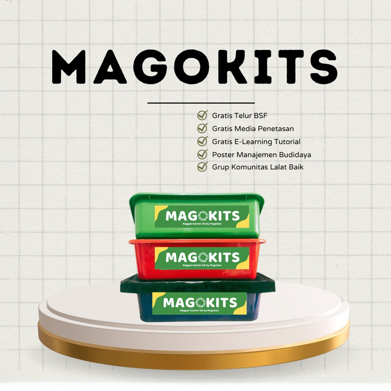 TINATAH Magokits Maggot Starter Kit Box Paket Budidaya Maggot Ekonomis by Magobox